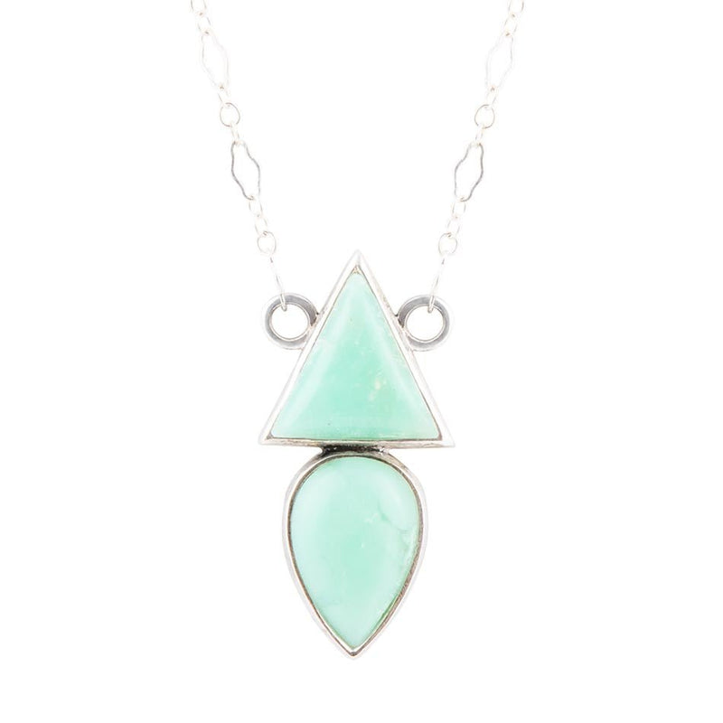 Lahana Green Chrysoprase and Sterling Silver Necklace