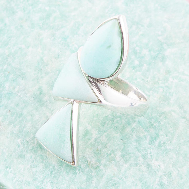 Lahana Green Chrysoprase and Sterling Silver Statement Ring