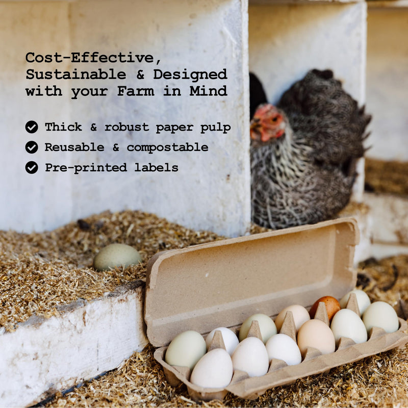Laid in USA: Reusable, Compostable Egg Cartons (Bulk)