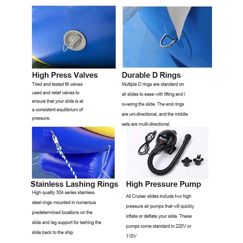 Large Inflatable Wall Climbing Bouncer With Slides And Air Pump For Pools, Lakes And Rivers (SAK52376)