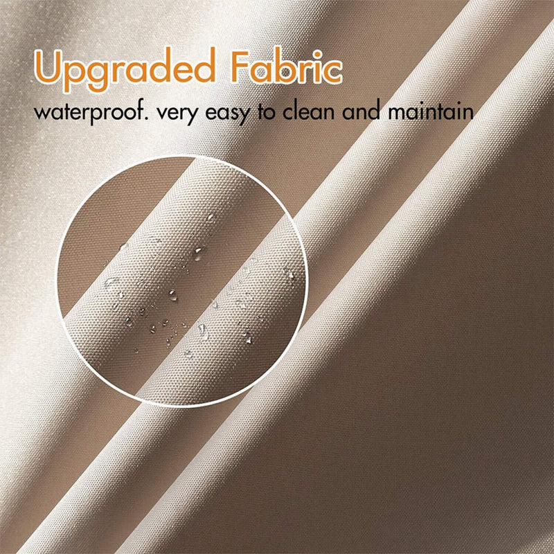 [10x13FT] Large Outdoor Patio Pergola With Canopy & Retractable Sun Shades, Beige (SAK51842)