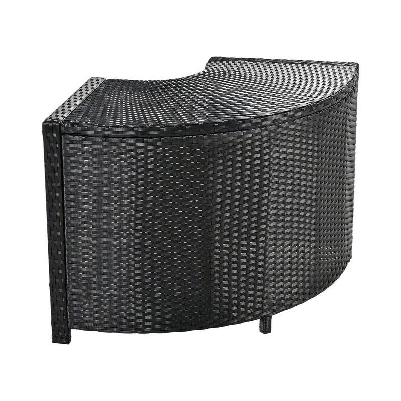 Alora Large Outdoor Quadrilateral Spa Surround Rattan Sectional Sofa Set With Storage Compartments (SAK80217)