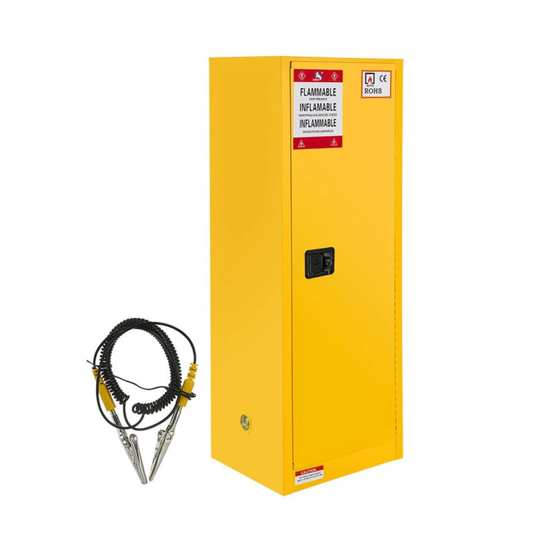 Large Yellow Heavy-Duty Flammable Welded Fireproof Storage Cabinet, 35" (SAK52837)