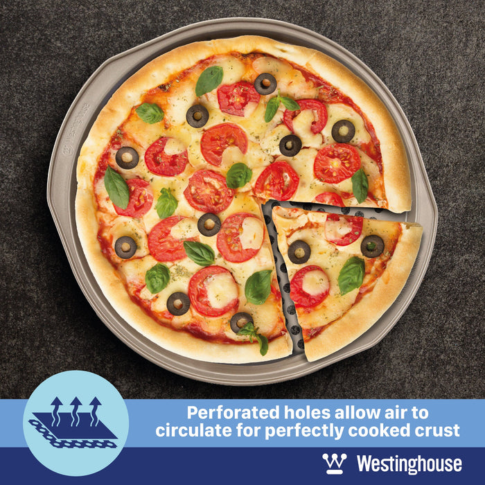 Pizza Pan Set, Carbon Steel, 3-pc (2x12" + 1x14" Pans)