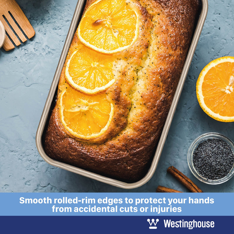 Baking Pan Set, Carbon Steel, 3-pc (Loaf Pan, Round Pan + Cookie Tray)