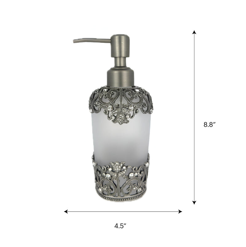Celestia Glow – Modern Decorative Bathroom Accessory Handmade Soap Dispenser, 9 oz