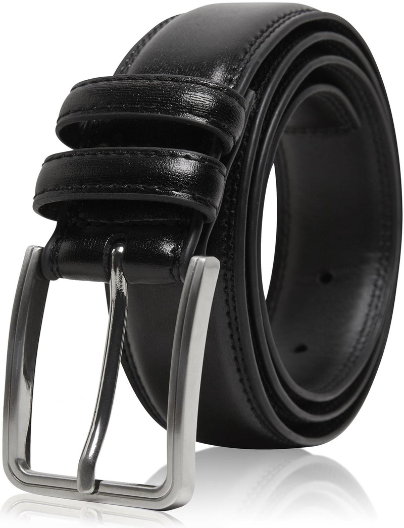 Genuine Leather Belt for Men – Zinc Alloy Buckle, 1.25" Strap