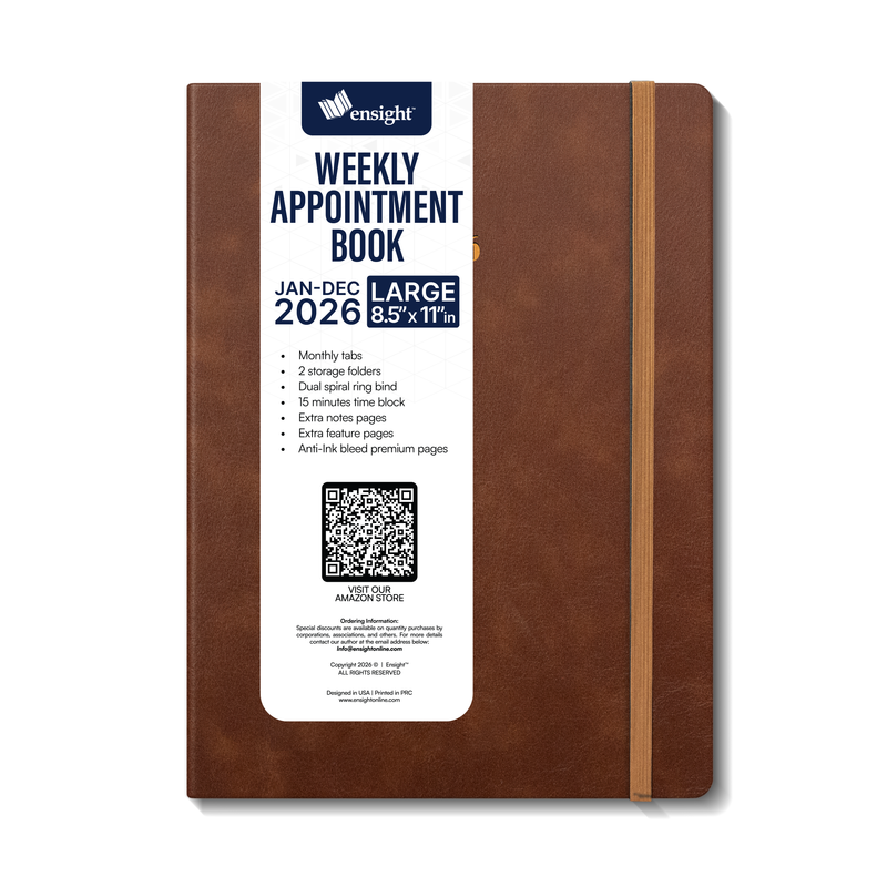 2026 Jan-Dec A4 Leather Appointment Book