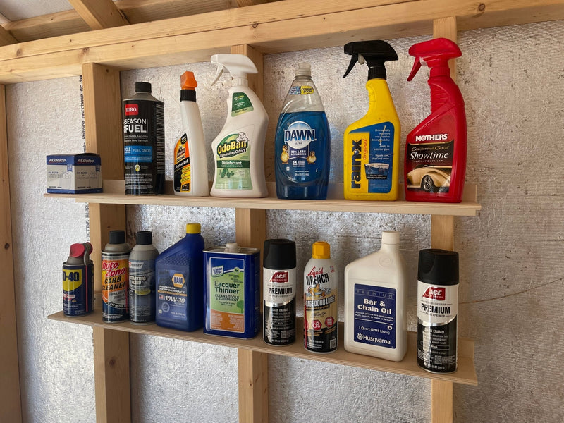 Ledge Shelf – Garage Organization for Bottles & Cans