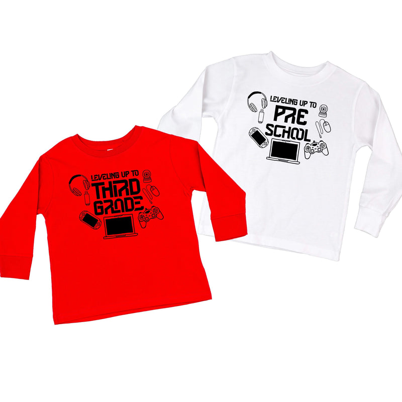 Leveling Up To (Choose Your Grade) - Child Long Sleeve Tee
