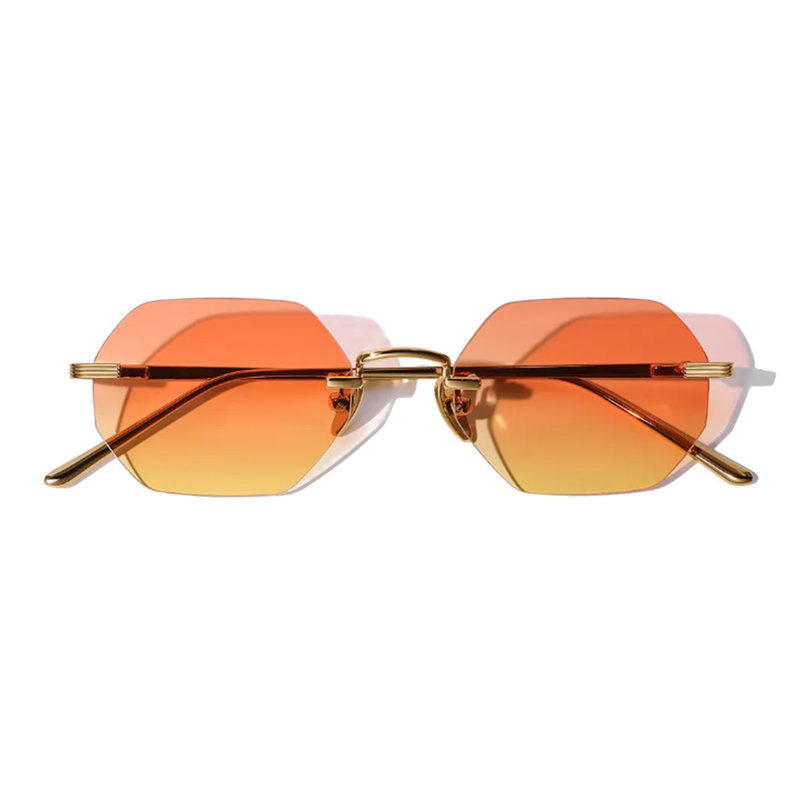Liam Bruler 51mm Rimless Sunglasses | Orange