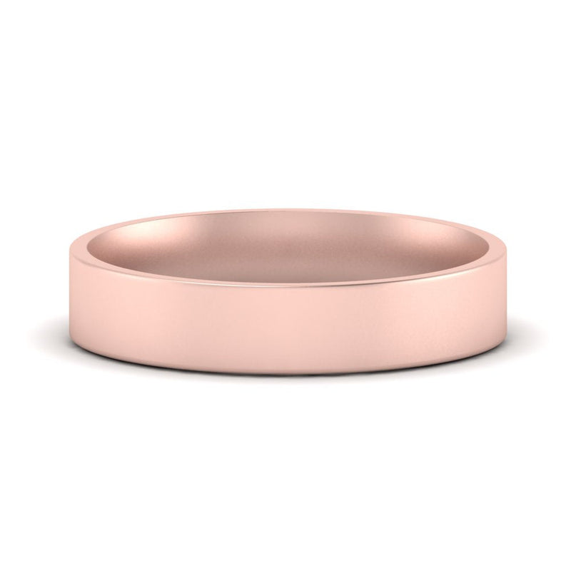 Light Weight Flat 4 mm Mens Wedding Band