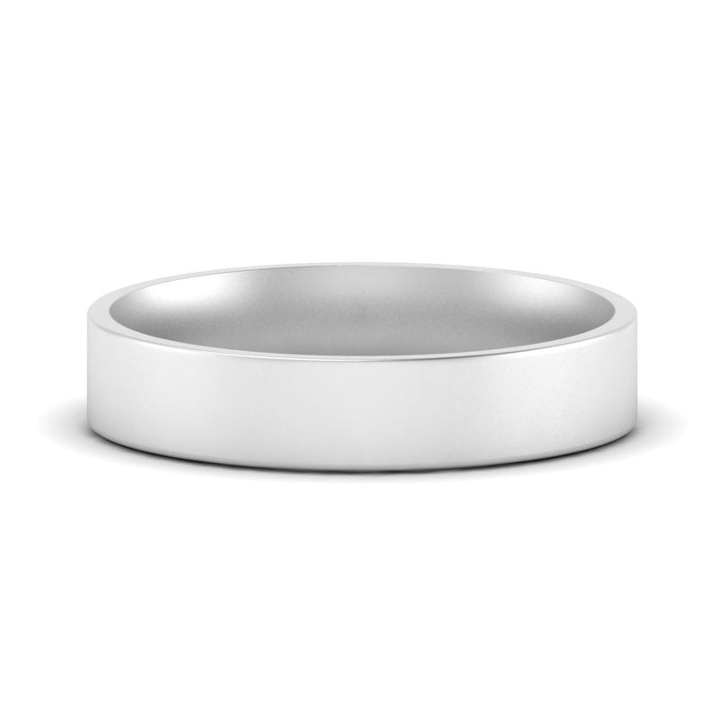 Light Weight Flat 4 mm Mens Wedding Band