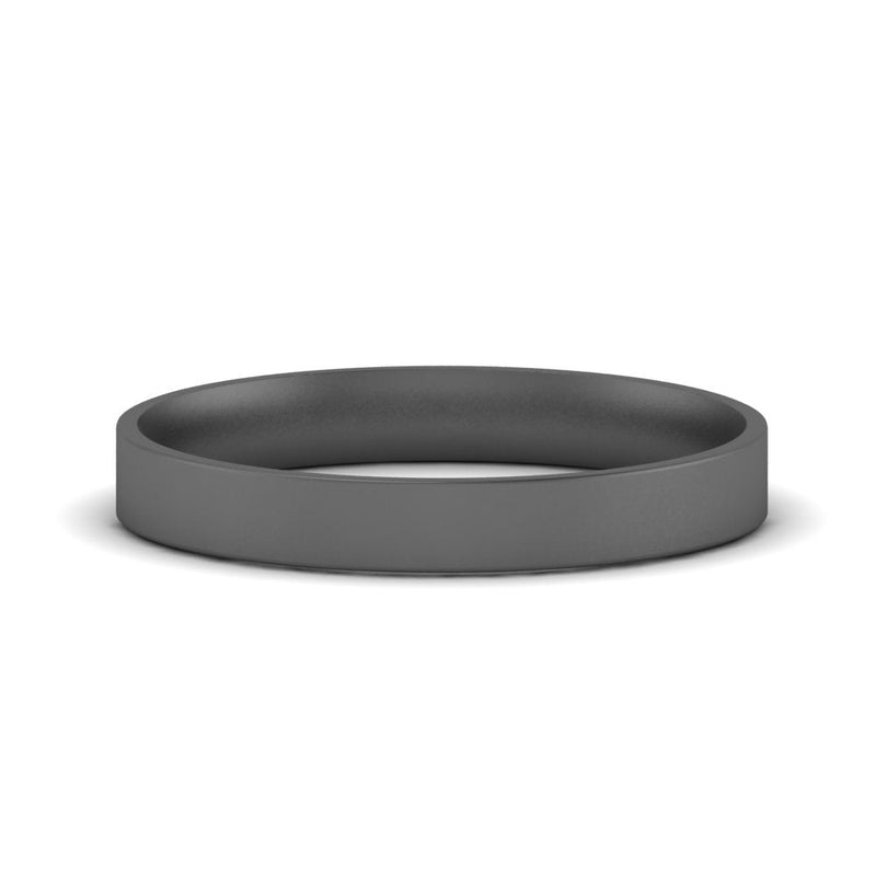 Light Weight Flat 4 mm Mens Wedding Band
