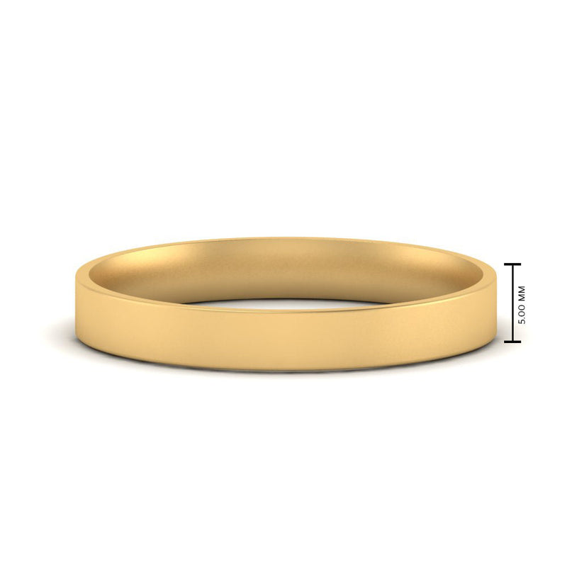 Light Weight Flat 4 mm Mens Wedding Band