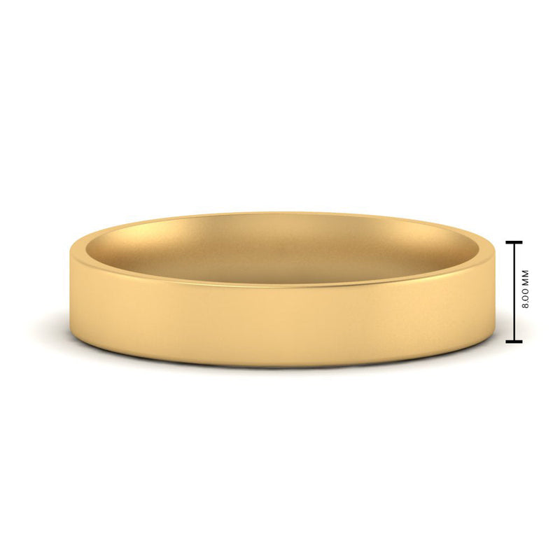Light Weight Flat 4 mm Mens Wedding Band
