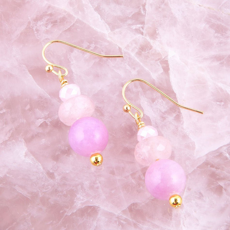 Lilac Jade Drop Earrings