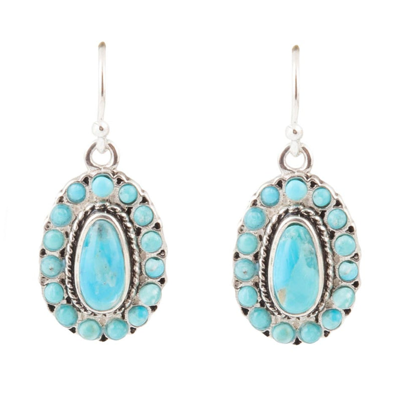 Little Sedona Blue Turquoise and Sterling Silver Drop Earrings