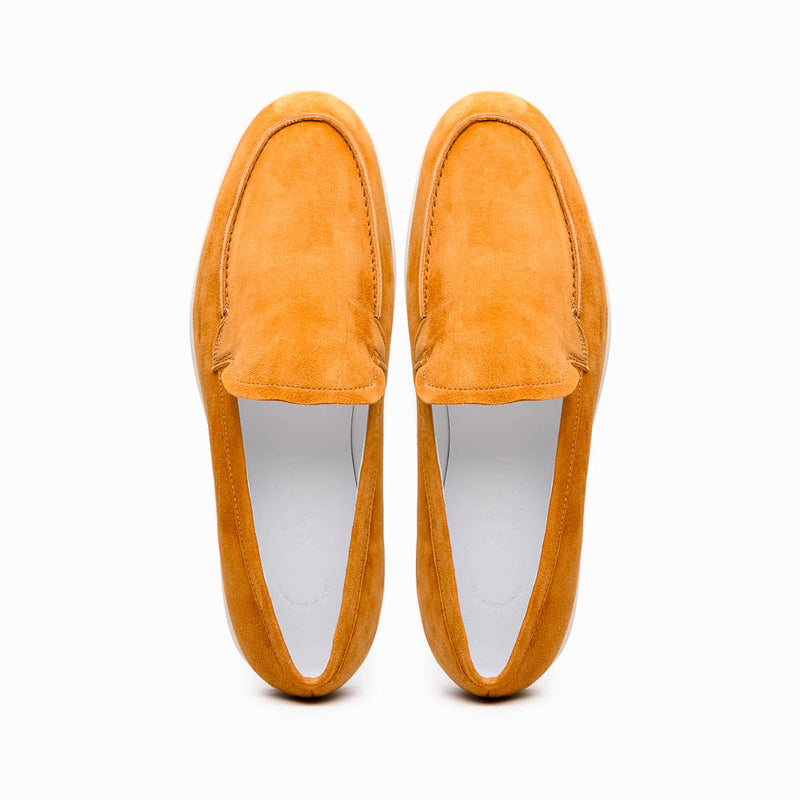 16-621-CGN LIVORNO Sueded Italian Goatskin Loafer Cognac