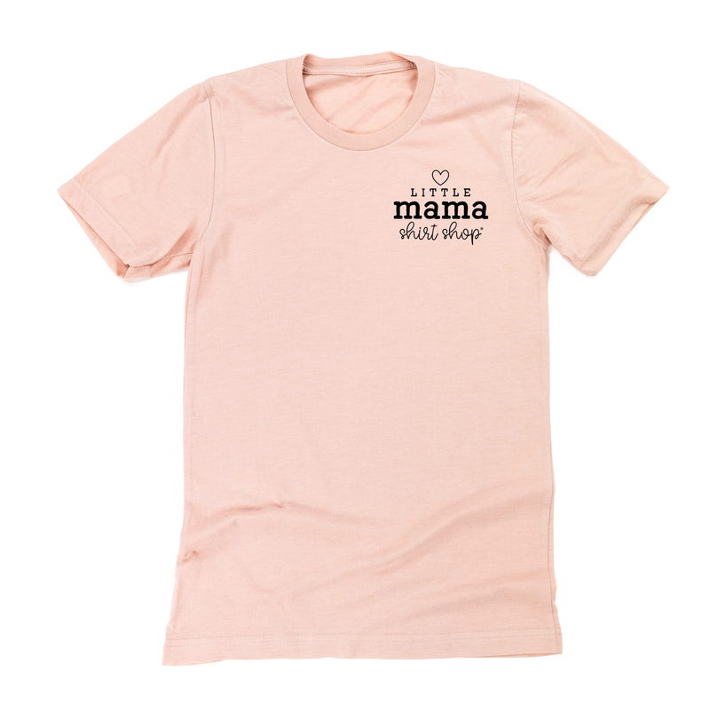 Little Mama Shirt Shop® Logo Tee (Pocket Logo Front, Large Logo on Back) - Unisex Tee