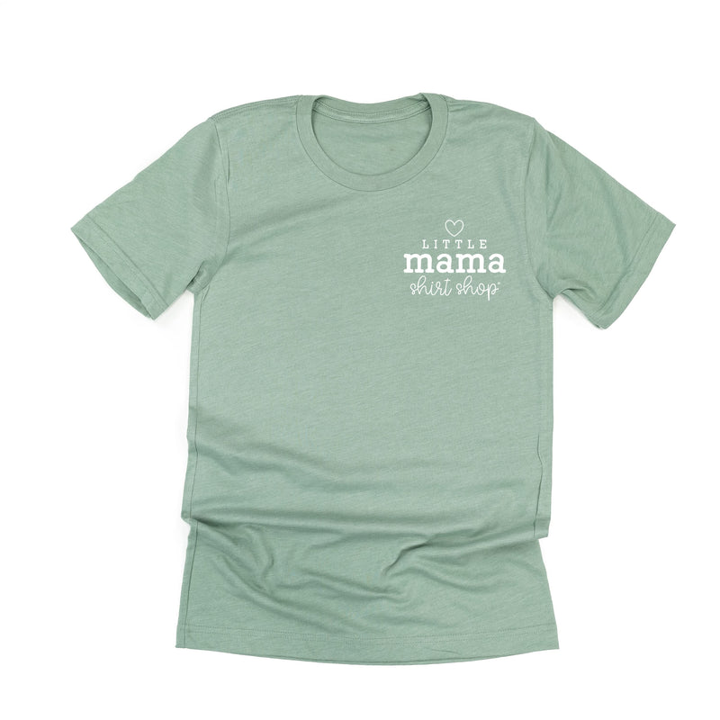 Little Mama Shirt Shop® Logo Tee (Pocket Logo Front, Large Logo on Back) - Unisex Tee
