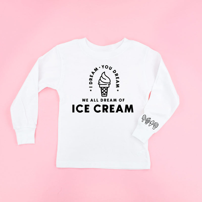 I Dream of Ice Cream - Ice Cream Wrist Detail - Child Long Sleeve Tee