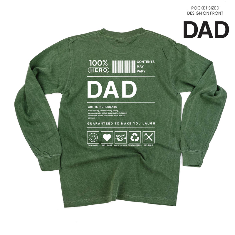 Dad Ingredients - Long Sleeve Comfort Colors Tee