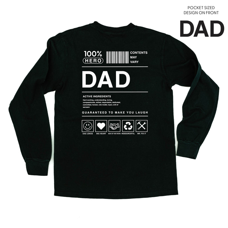 Dad Ingredients - Long Sleeve Comfort Colors Tee