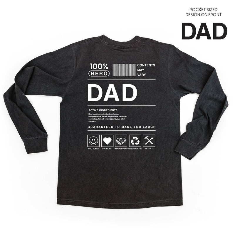 Dad Ingredients - Long Sleeve Comfort Colors Tee