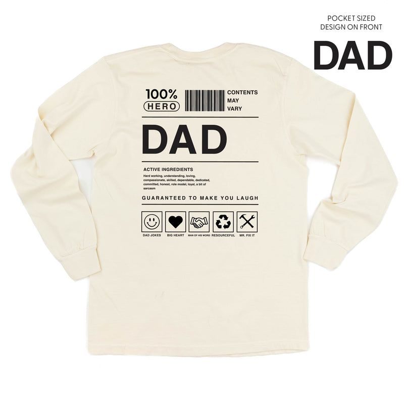 Dad Ingredients - Long Sleeve Comfort Colors Tee