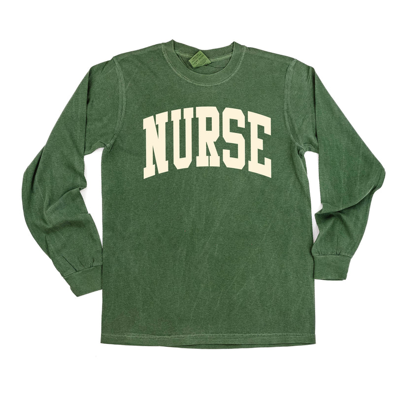 NURSE (Varsity) - LONG SLEEVE COMFORT COLORS TEE