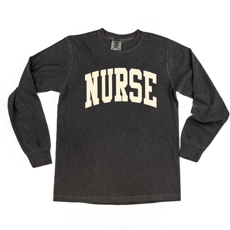 NURSE (Varsity) - LONG SLEEVE COMFORT COLORS TEE