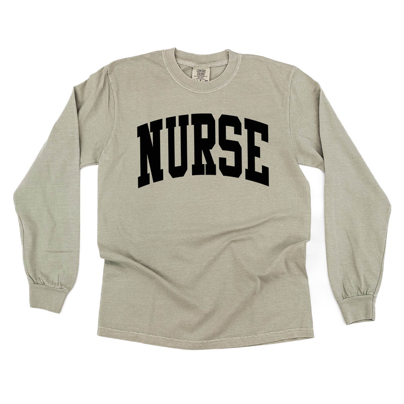 NURSE (Varsity) - LONG SLEEVE COMFORT COLORS TEE