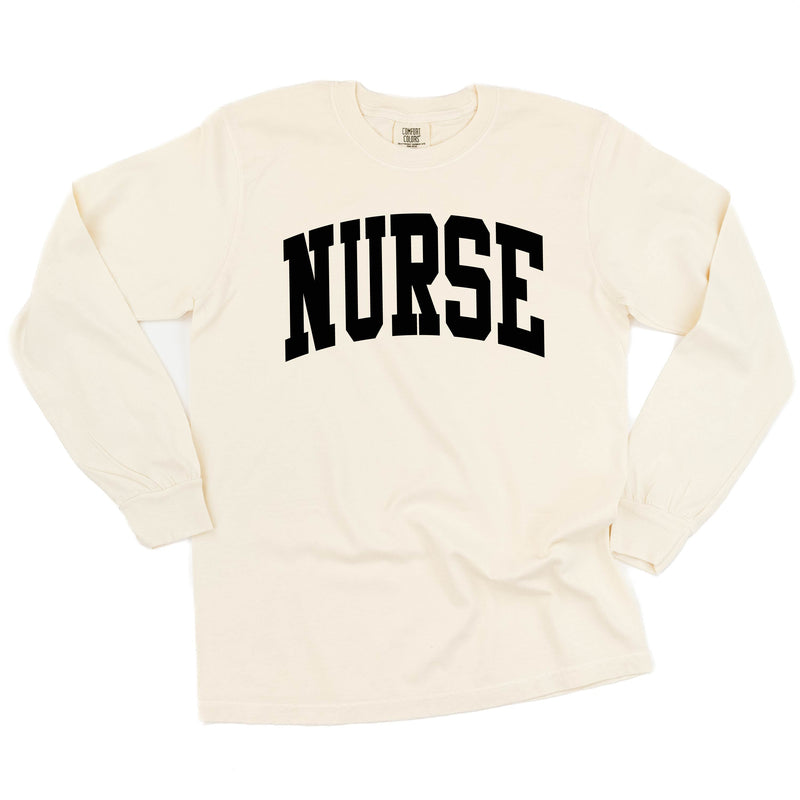 NURSE (Varsity) - LONG SLEEVE COMFORT COLORS TEE