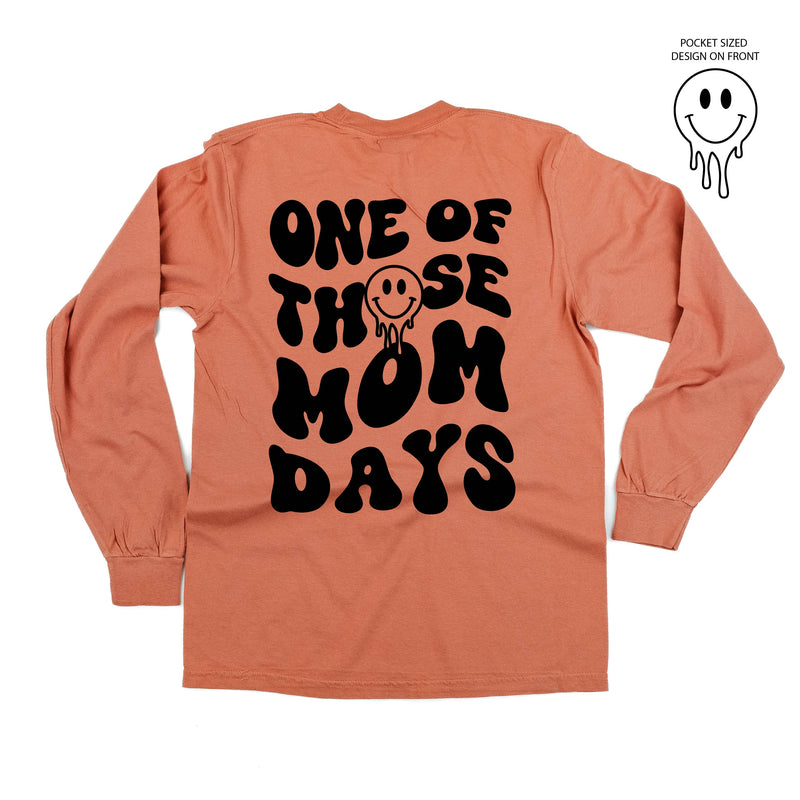 Melting Motherhood - ONE OF THOSE MOM DAYS - (w/ Melty Smiley) - LONG SLEEVE COMFORT COLORS TEE