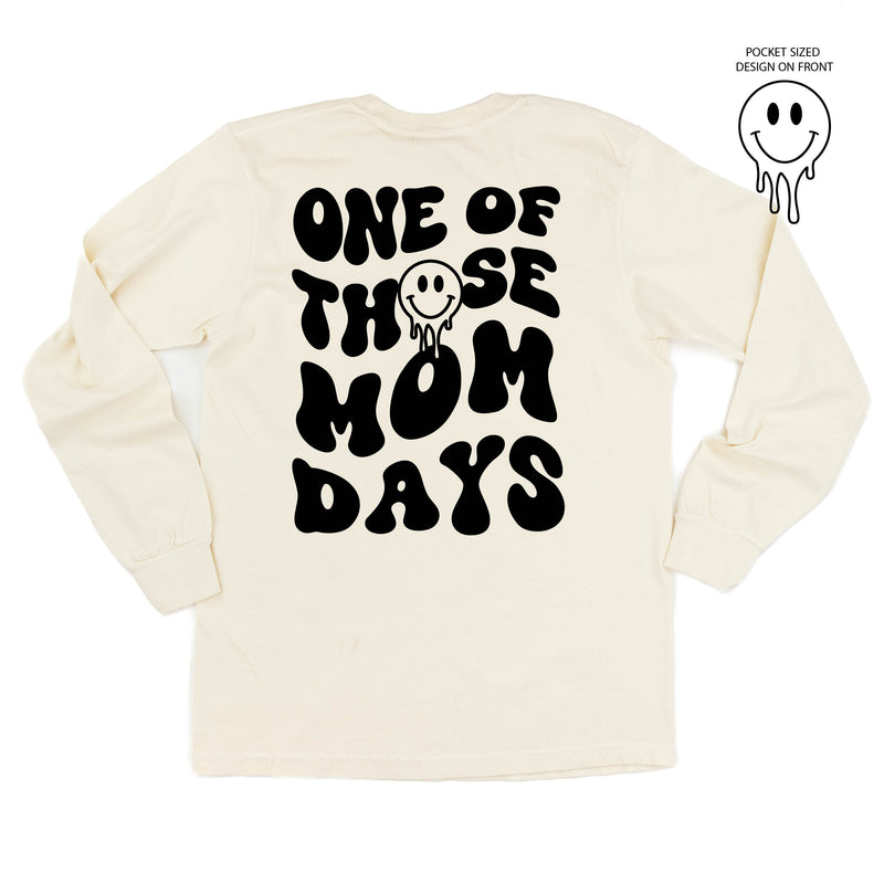 Melting Motherhood - ONE OF THOSE MOM DAYS - (w/ Melty Smiley) - LONG SLEEVE COMFORT COLORS TEE