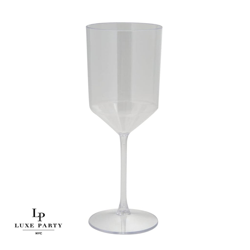 Upscale Round Clear Plastic Wine Cups | 4 Cups