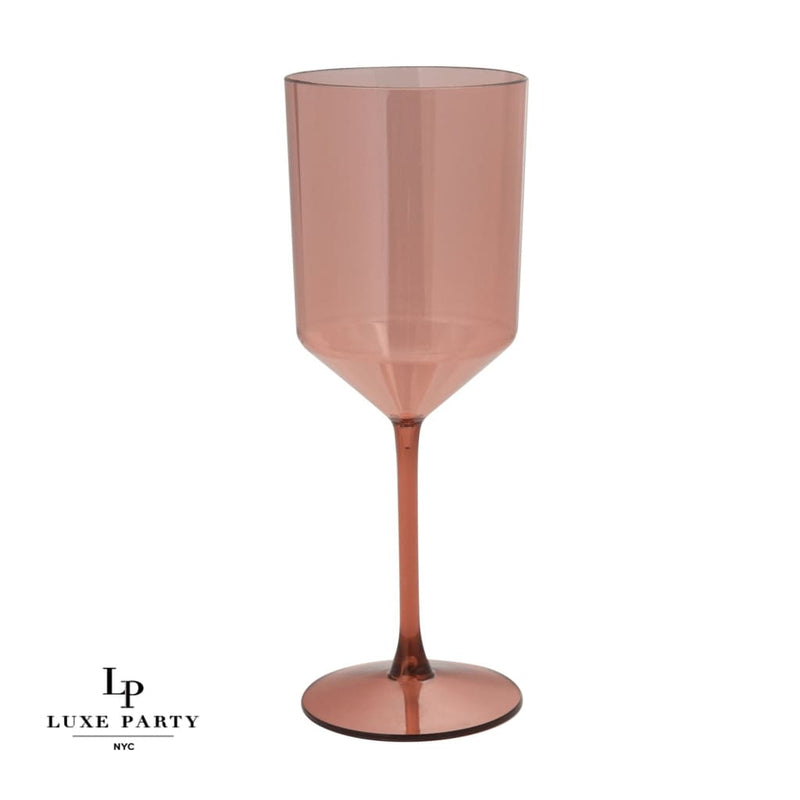 Upscale Round Rose Plastic Wine Cups | 4 Cups
