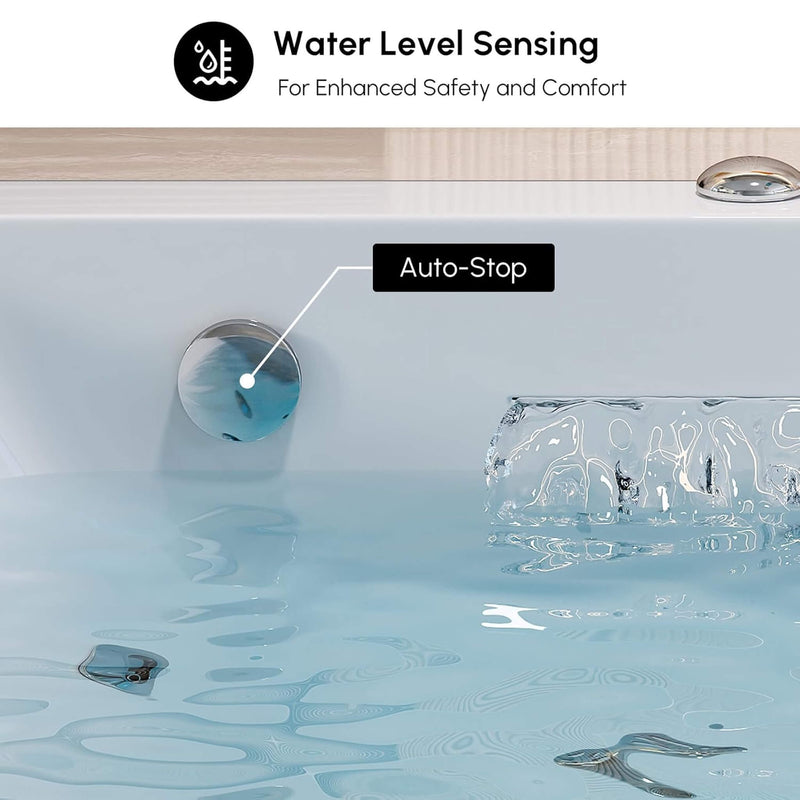 Nuvia Novara 71-Inch Luxury 2-Person Jetted Whirlpool Tub With Massage And Thermostat Control (SAK24590)