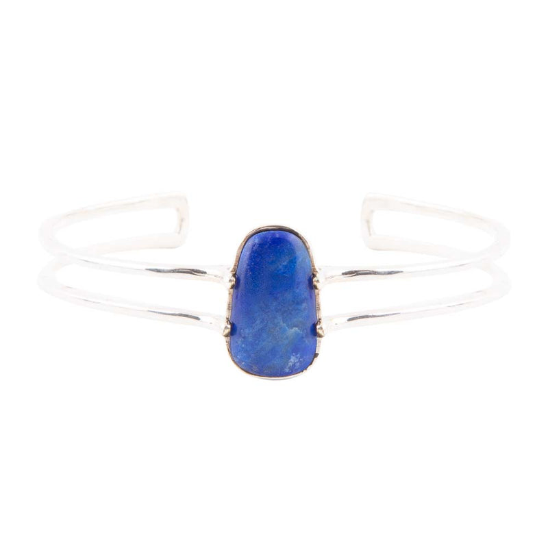 Madeleine Blue Lapis and Sterling Silver Cuff Bracelet