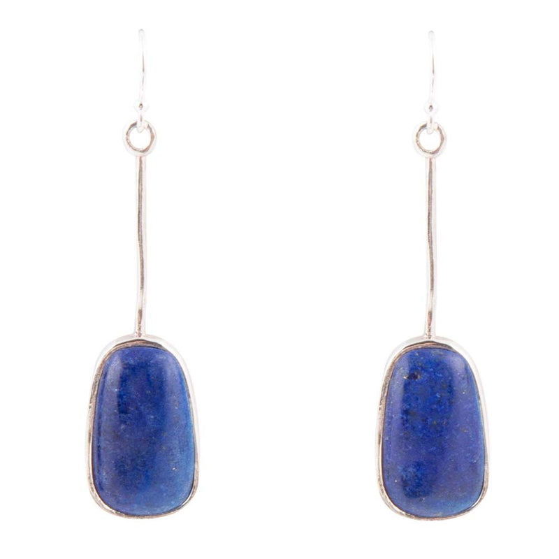 Madeleine Blue Lapis and Sterling Silver Drop Earrings