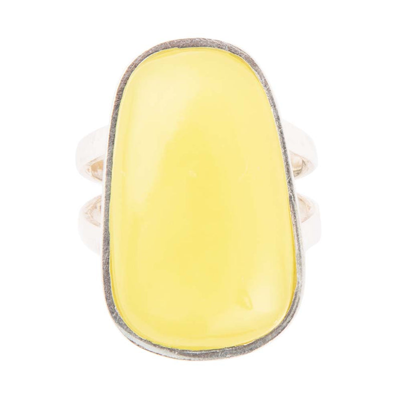 Madeleine Yellow Jade and Sterling Silver Ring