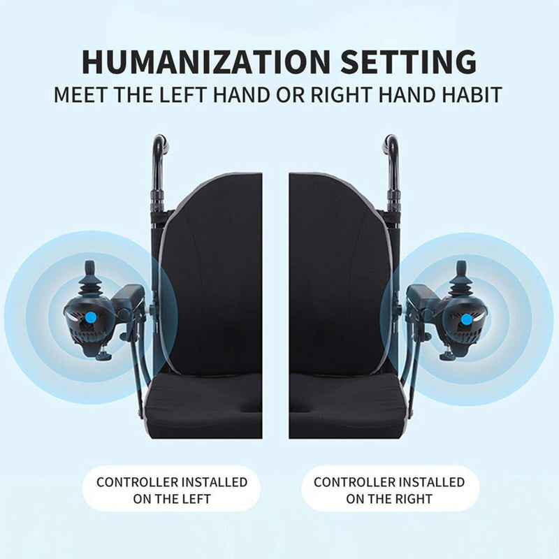 Maidesite 17.5-Inch Wide Seat Lightweight Electric Folding Wheelchair, 500W (SAK33689)