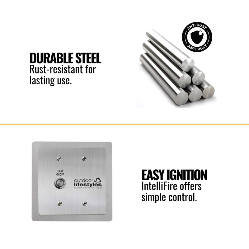 Majestic Courtyard 55K BTU 42" Traditional Outdoor Gas Fireplace With Stacked Concrete Refractory [ODCOUG-42TS] (SAK75312)