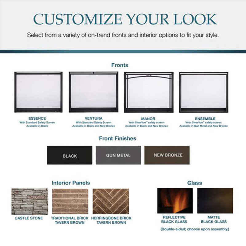 Majestic Meridian 36" Platinum Natural Gas Fireplace [MER36PN] (SAK43751)