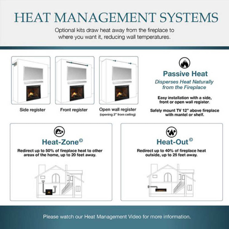 Majestic Meridian 36" Platinum Natural Gas Fireplace [MER36PN] (SAK43751)