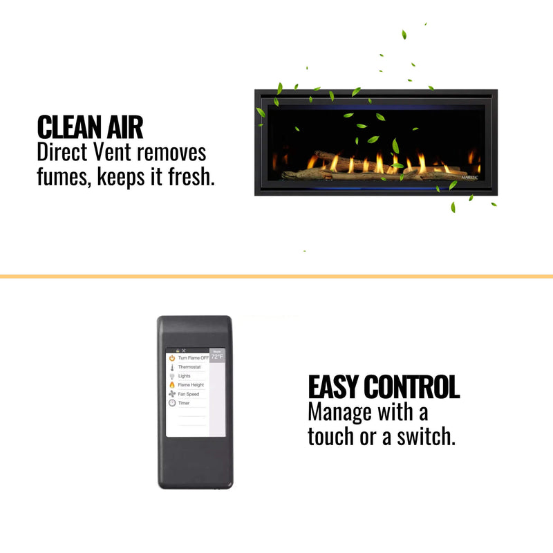 Majestic Jade 42" Direct Vent Fireplace [JADE42IL/IN-B] (SAK15926)