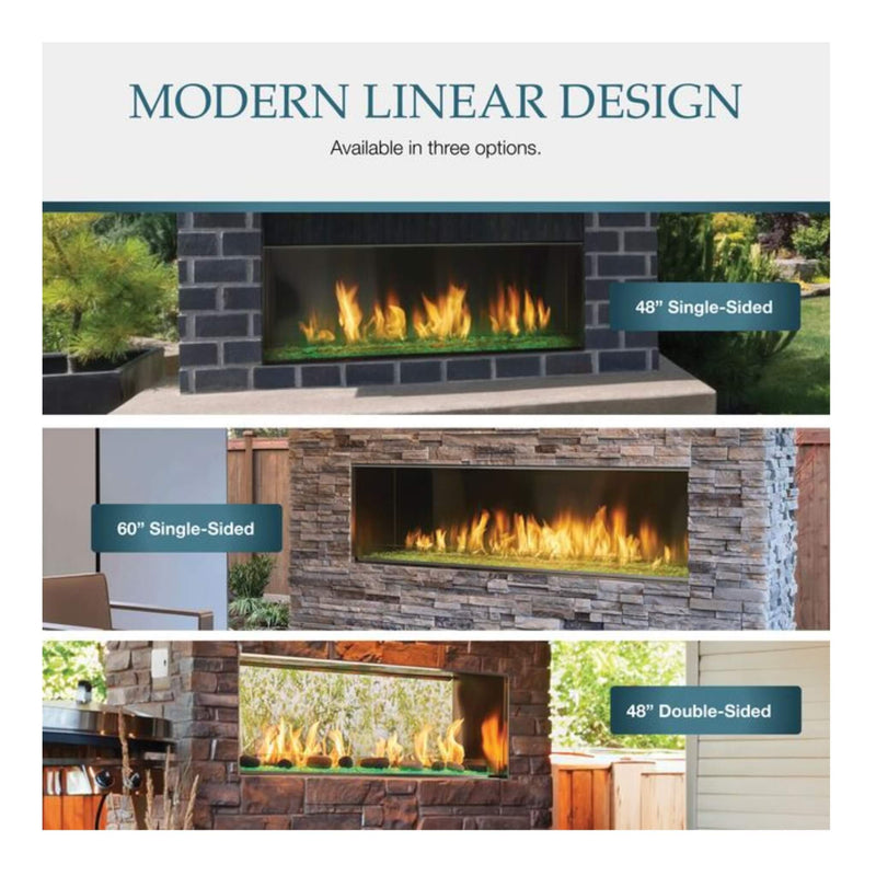 Majestic Lanai 48" Single Sided Linear Outdoor Gas Fireplace [ODLANAIG-48] (SAK95127)