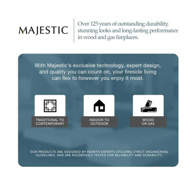 Majestic Lanai 48" Single Sided Linear Outdoor Gas Fireplace [ODLANAIG-48] (SAK95127)