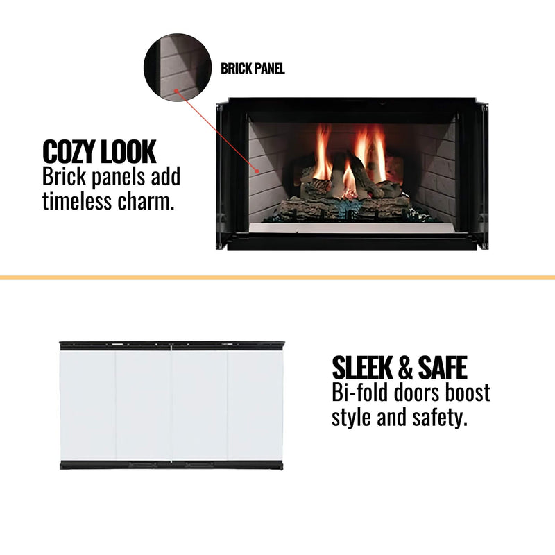 Majestic Royalton 42" Wood Burning Fireplace With Invisible Smoke Shield [BE42] (SAK14346)